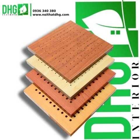 Gỗ tiêu âm đục lỗ kt 600x600mm