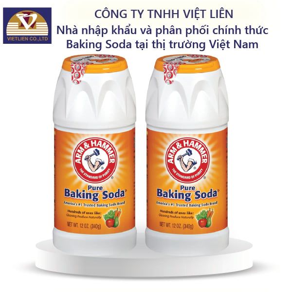  Combo 2 chai : Muối Nổi Rửa Rau Quả Arm&Hammer Baking Soda Tinh Khiết 340g 