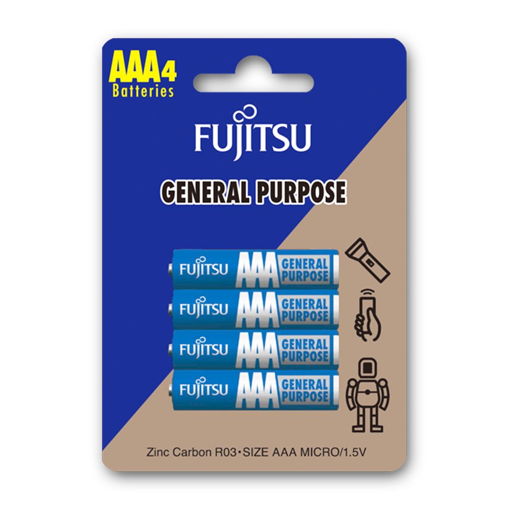  Pin Fujitsu R03(4B)F-GP_SIZE AAA CARBON ZINC BATTERY 