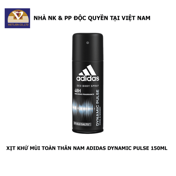  COMBO Lăn Khử Mùi Nam Adidas Dynamic Pulse 40ml + Xịt Khử Mùi Toàn Thân Nam Adidas Dynamic Pulse 150ml 