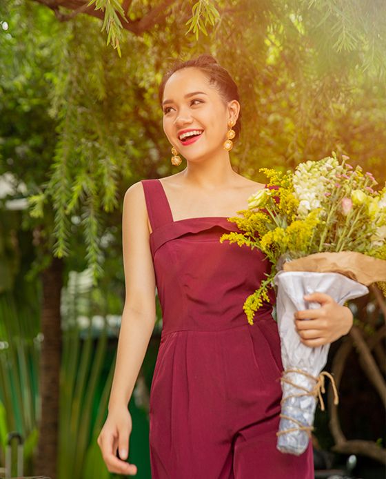 Bộ đồ bay bộ jumpsuit cao cấp jumpsuit hai dây bộ áo liền quần dài | Thời trang thiết kế Hity.