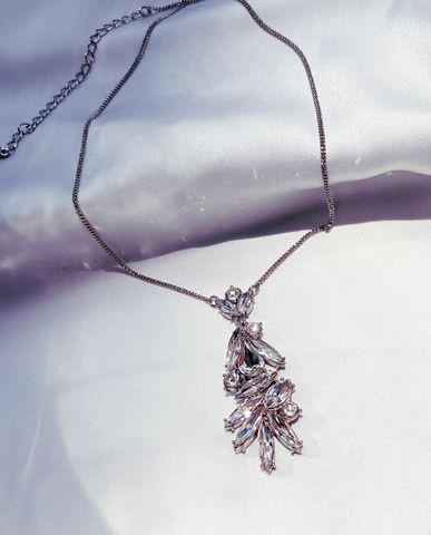 Dây chuyền bạc Vòng cổ pha lê nữ trang đẹp phụ kiện thời trang cao cấp | Thời trang thiết kế Hity