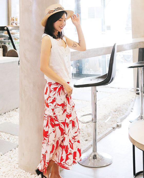 Sét bộ áo croptop cổ bẻ trơn phối chân váy dài body hot hit  chất thun  bozip mềm mịn  MixASale