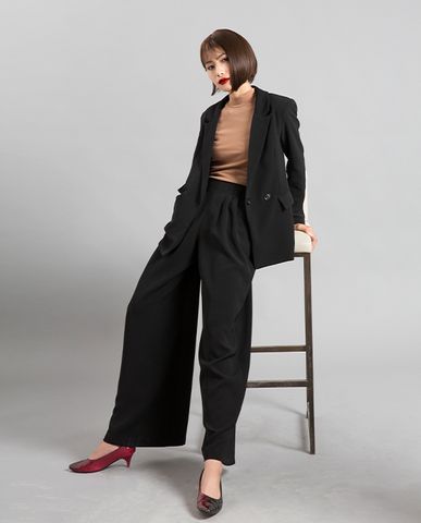 Áo khoác áo blazer oversized áo vest nữ đen áo blazer cao cấp | Thời trang thiết kế Hity