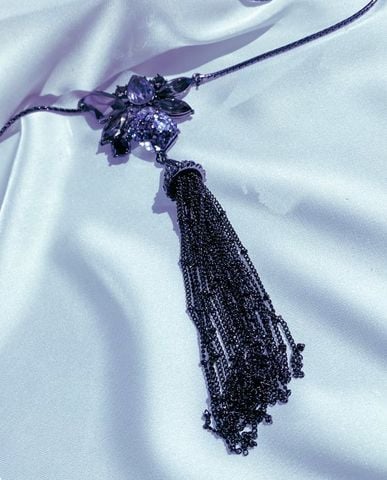 Dây chuyền pha lê đen vòng cổ snakechain trang sức đẹp phụ kiện thời trang cao cấp | Thời trang thiết kế Hity