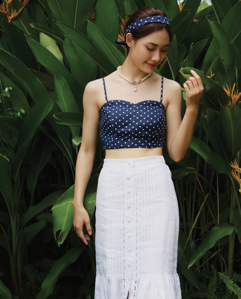 Hoạ tiết chấm bi thời trang linen | Thời trang bền vững Hity