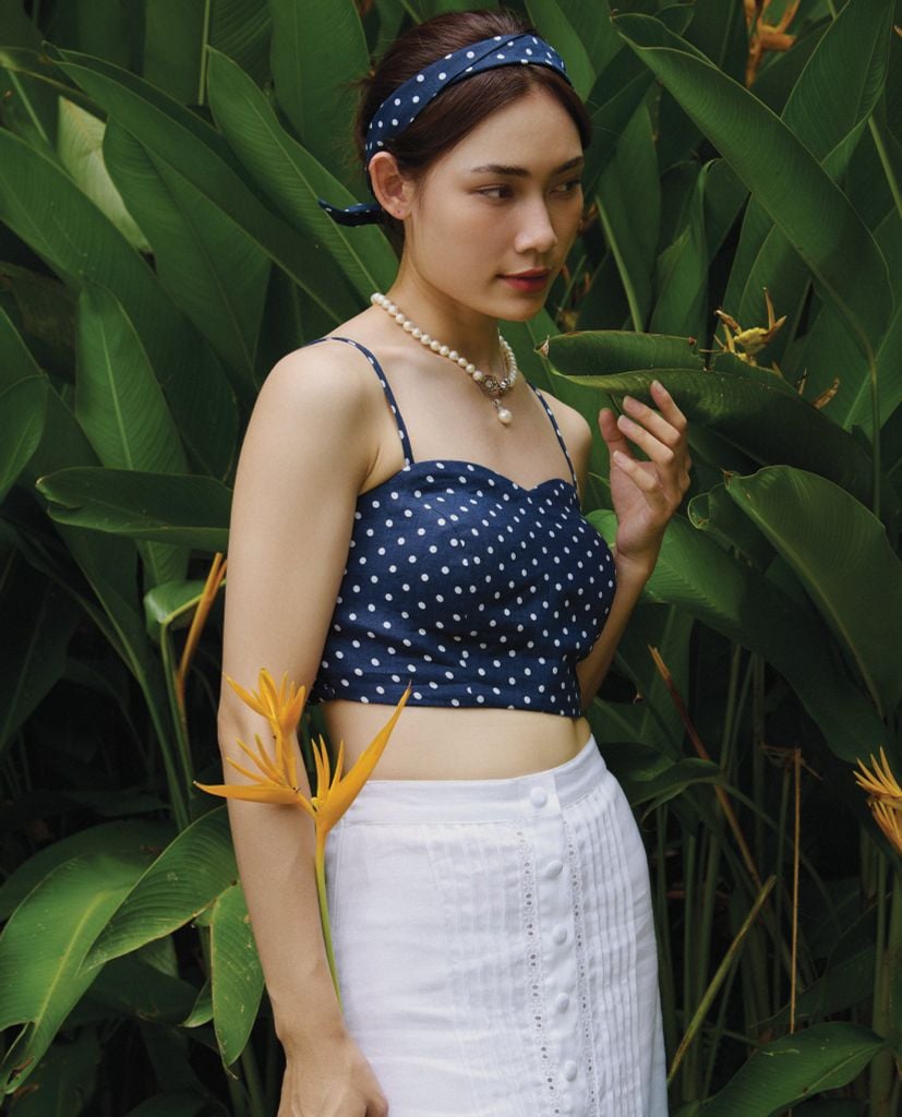 Hoạ tiết chấm bi thời trang linen | Thời trang bền vững Hity