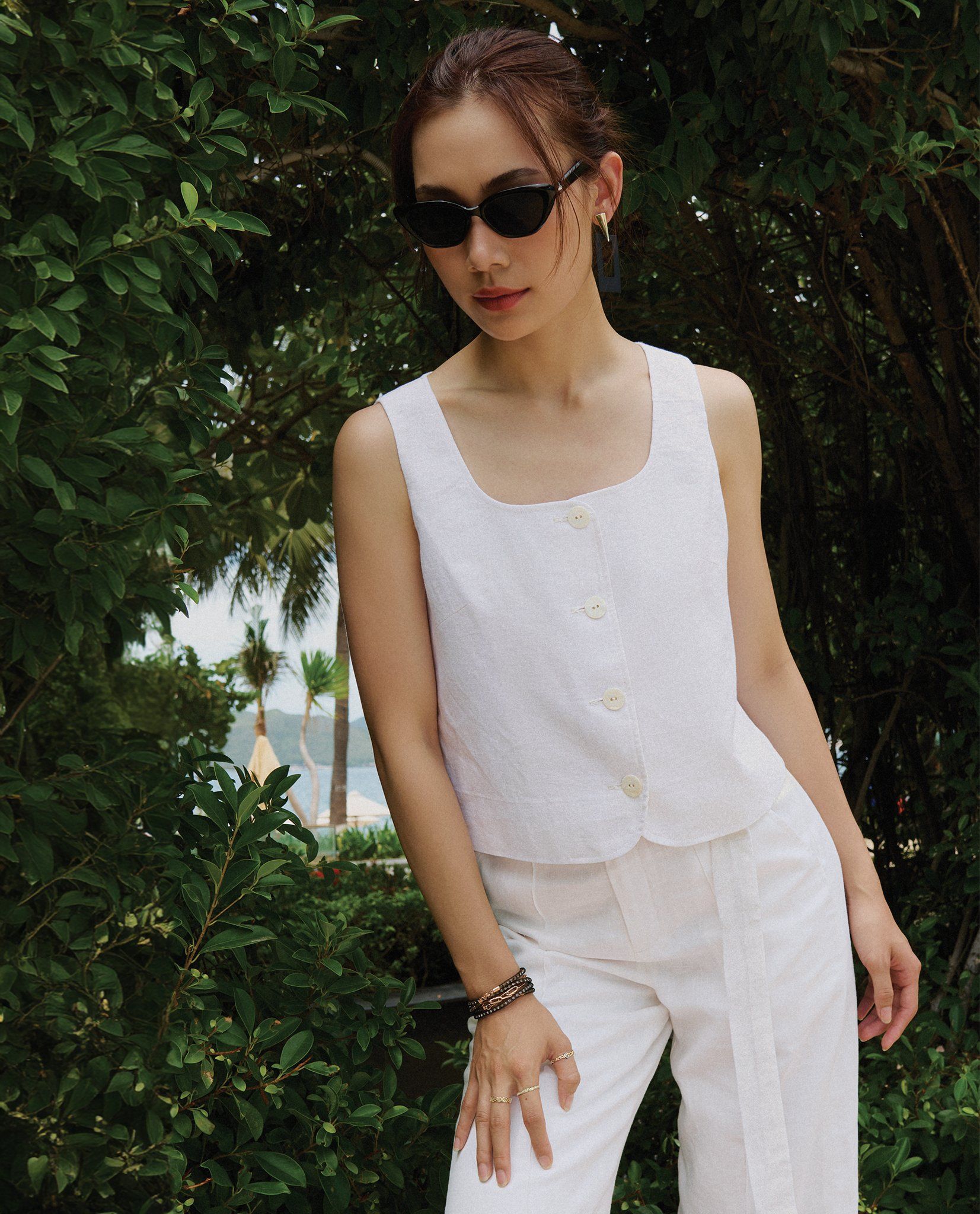  Áo Croptop Linen An Nam TOP229 
