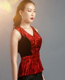  Áo Peplum Nhung Dạ Yến TOP123 