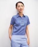  Áo Linen Rua Rút Chỉ Thạch TOP195LIMITED 