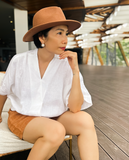  Áo Kimono-ed Linen Kyoto TOP194 