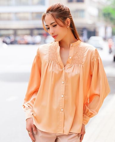  Áo Lụa Smocked Inka TOP163 