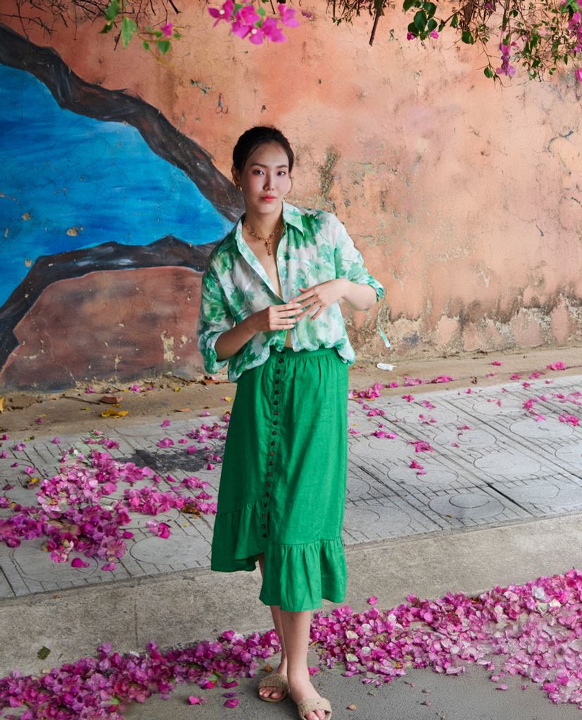 Áo sơ mi hoa vintage | Thời trang bền vững Hity