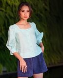  Áo Linen Croptop Ngọc TOP132 