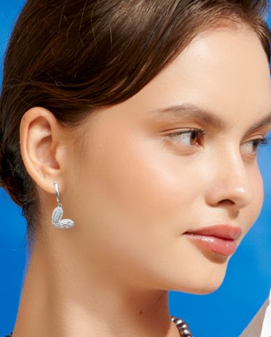 Bông tai pha lê swarovski hoa tai khuyên tai bạc trang sức đẹp phụ kiện thời trang cao cấp | Thời trang thiết kế nguyên bản Hity