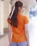  Áo Cổ Lật Linen TOP158 Buttercup Cam Đất Terracotta 