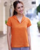  Áo Cổ Lật Linen TOP158 Buttercup Cam Đất Terracotta 