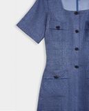  Đầm Tweed Cổ Vuông Thạch DRE190 