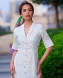  Đầm Vintage Linen Sincerity DRE143 Trắng Ngọc Trai 