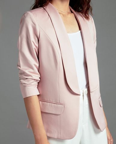 Áo vest nữ trẻ trung áo khoác cao cấp nữ áo blazer hồng | Thời trang thiết kế Hity