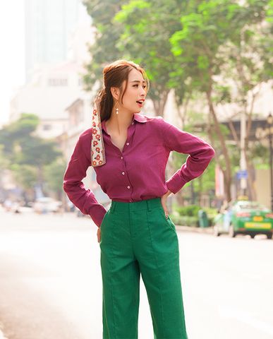 Quần ống suông quần dài nữ quần linen quần vải lanh quần tây công sở nữ cao cấp | Thời trang thiết kế Hity