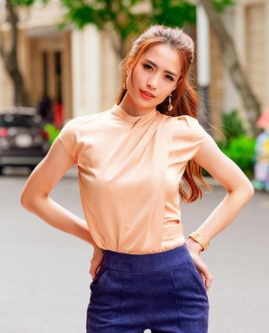 Áo kiểu thắt eo áo peplum áo lụa cao cấp áo kiểu đẹp sang trọng áo đắp vạt | Thời trang thiết kế Hity