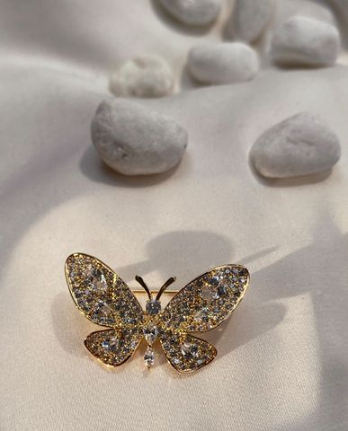 Cài áo bướm vàng trâm cài áo thời trang phụ kiện thời trang cao cấp | Thời trang thiết kế Hity