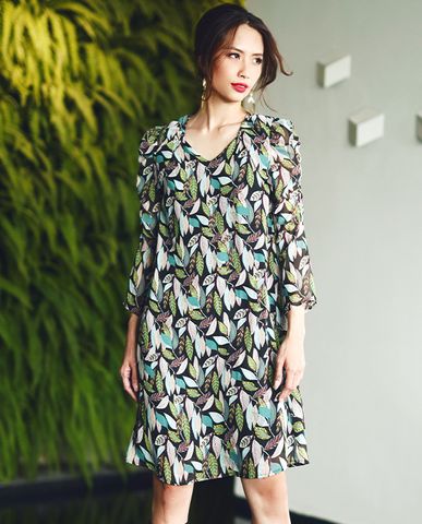 Đầm suông đầm vải voan chiffon váy đầm thiết kế cao cấp | Thời trang thiết kế Hity