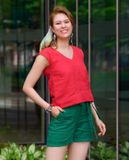  Áo Croptop Linen Lạc TOP145 