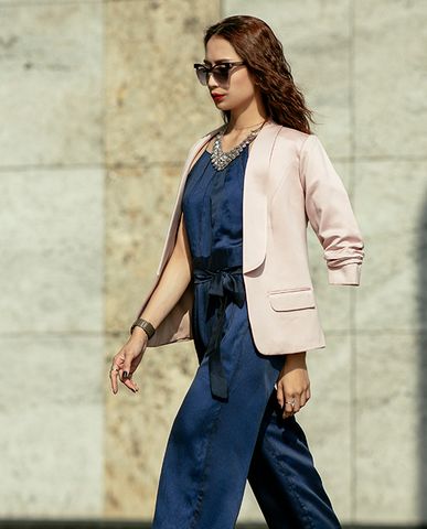 Áo vest nữ trẻ trung áo khoác cao cấp nữ áo blazer hồng | Thời trang thiết kế Hity