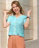  Áo Croptop Linen Birbill TOP168 