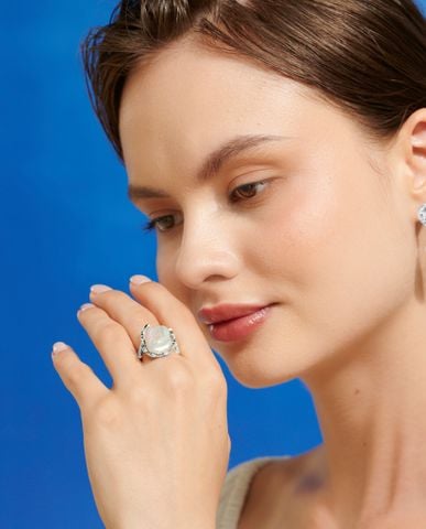 Nhẫn ngọc trai dị baroque trang sức bạc phụ kiện thời trang cao cấp | Thời trang bền vững Hity