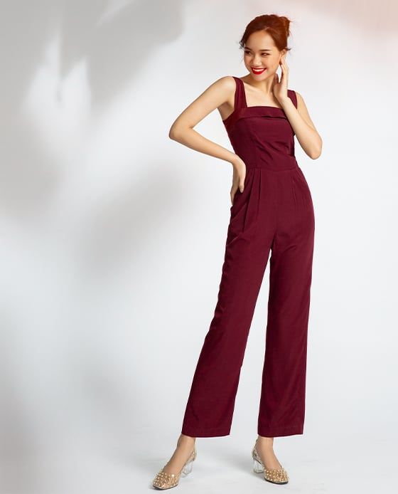 Bộ đồ bay bộ jumpsuit cao cấp jumpsuit hai dây bộ áo liền quần dài | Thời trang thiết kế Hity.