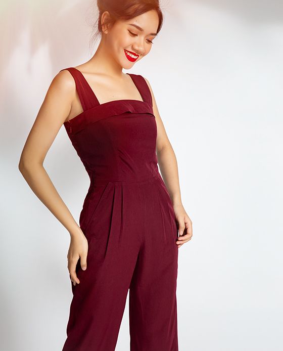 Bộ đồ bay bộ jumpsuit cao cấp jumpsuit hai dây bộ áo liền quần dài | Thời trang thiết kế Hity.