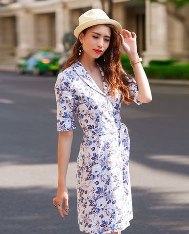 Đầm linen đầm cổ điển đầm vintage đầm hoa cao cấp | Thời trang thiết kế Hity