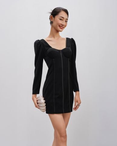 Đầm ôm bodycon đầm mini đen đi tiệc đi chơi | Thời trang thiết kế nguyên bản Hity