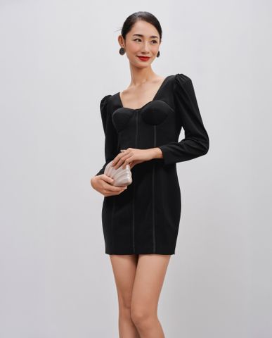 Đầm ôm bodycon đầm mini đen đi tiệc đi chơi | Thời trang thiết kế nguyên bản Hity