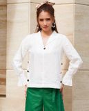  Áo Cổ Ve Linen Vinca TOP148 