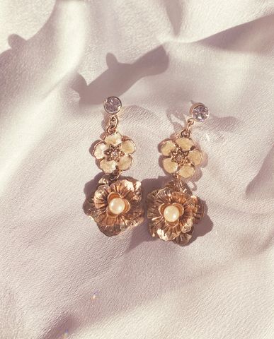 Bông tai vintage hoa tai bohemia khuyên tai vàng trang sức đẹp phụ kiện thời trang cao cấp | Thời trang thiết kế Hity