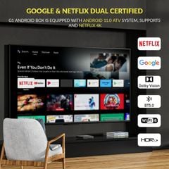 Android TV Box KINHANK G1, Hỗ trợ Netflix, Google Cast, Dolby Vision-Atmos, WiFi 6, RAM 4GB/32GB
