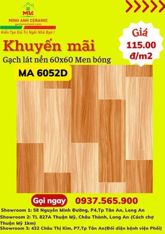 GẠCH LÁT NỀN 60X60 HÀ THANH MA 6052D