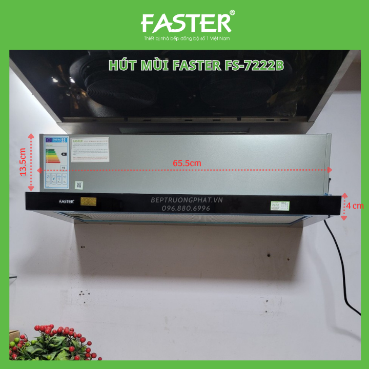Máy hút mùi Faster FS-7222B NEW, hút mùi lắp âm tủ Faster