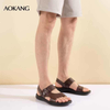 Sandal da bò Aokang cho NAM màu nâu size 25.5