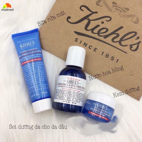 SET 3 MÓN DƯỠNG DA ULTRA FACIAL KIEHL'S CHO DA DẦU MINI T1.2023