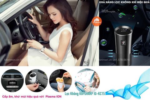 THIẾT BỊ LỌC KHÔNG KHÍ, KHỬ MÙI HÔI Ô TÔ SHARP IG-KC15-B