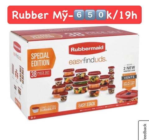 Set 19 hộp Rubbermaid nắp đỏ - TV061205