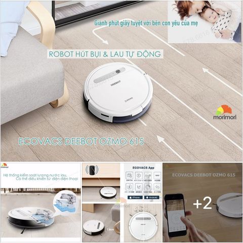 ROBOT HÚT BỤI & LAU TỰ ĐỘNG ECOVACS DEEBOT OZMO 615