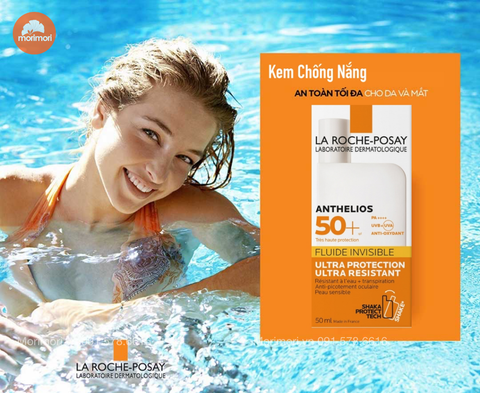 Kem chống nắng dạng sữa ANTHELIOS INVISIBLE FLUID SPF 50+ La Roche Posay 50ml