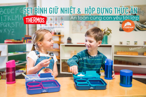 SET BÌNH GIỮ NHIỆT + HỘP ĐỰNG THỨC ĂN CHO BÉ THERMOS