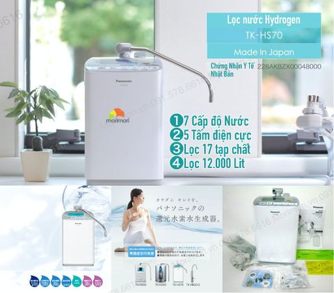 MÁY LỌC NƯỚC ION KIỀM HYDROGEN PANASONIC TK-HS70